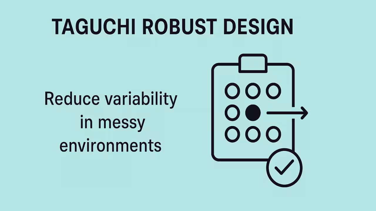 Taguchi: Design robust care nu cedează la primul zgomot